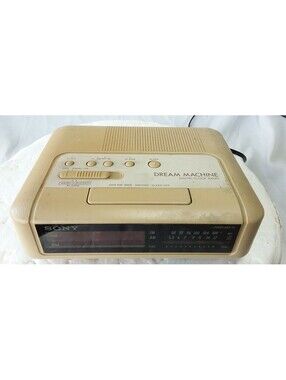 Sony Dream Machine ICF-C240 AM FM Alarm Clock Radio 1989 Vintage AC Tested Work